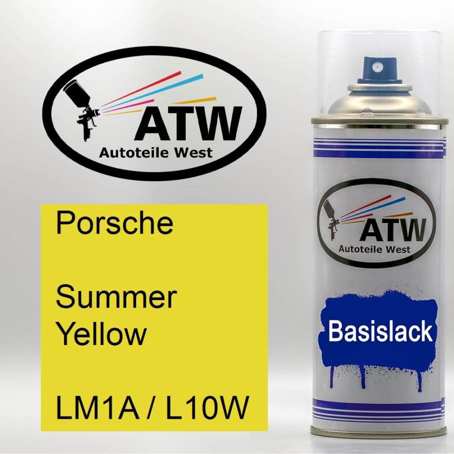 Porsche, Summer Yellow, LM1A / L10W: 400ml Sprühdose, von ATW Autoteile West.